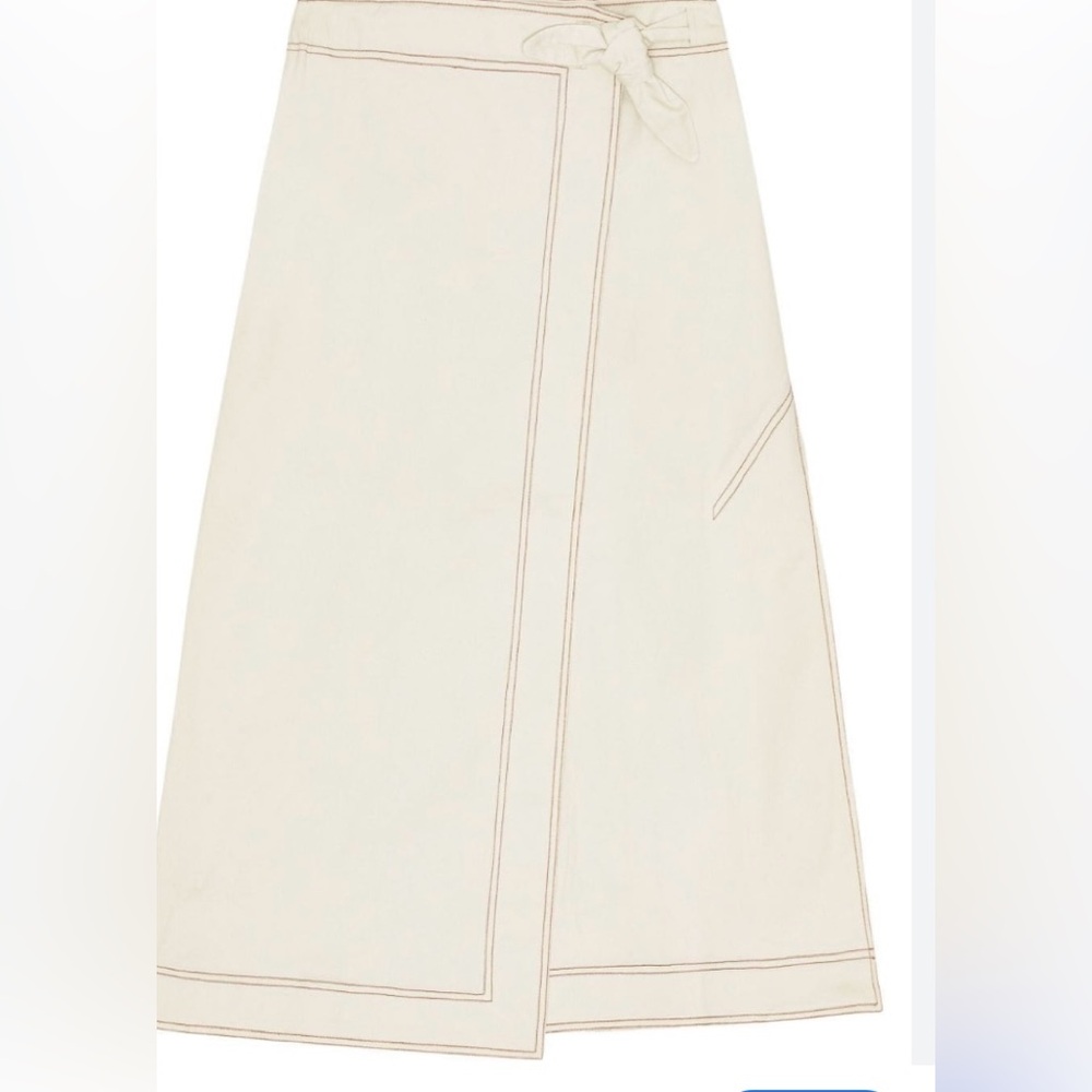 Ganni Cream Maxi Wrap Skirt